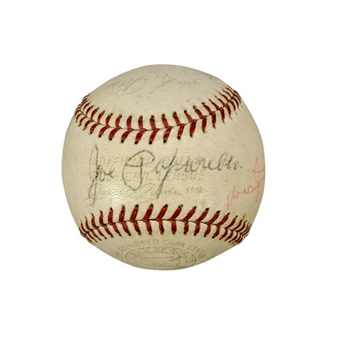 1963 World Series Baseball Signed by All (6) Umpires that Worked Game 2